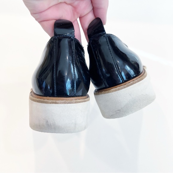 Vince Sanders Patent Leather Platform Slip On Sneakers Black Size 9 39 - Picture 4 of 11
